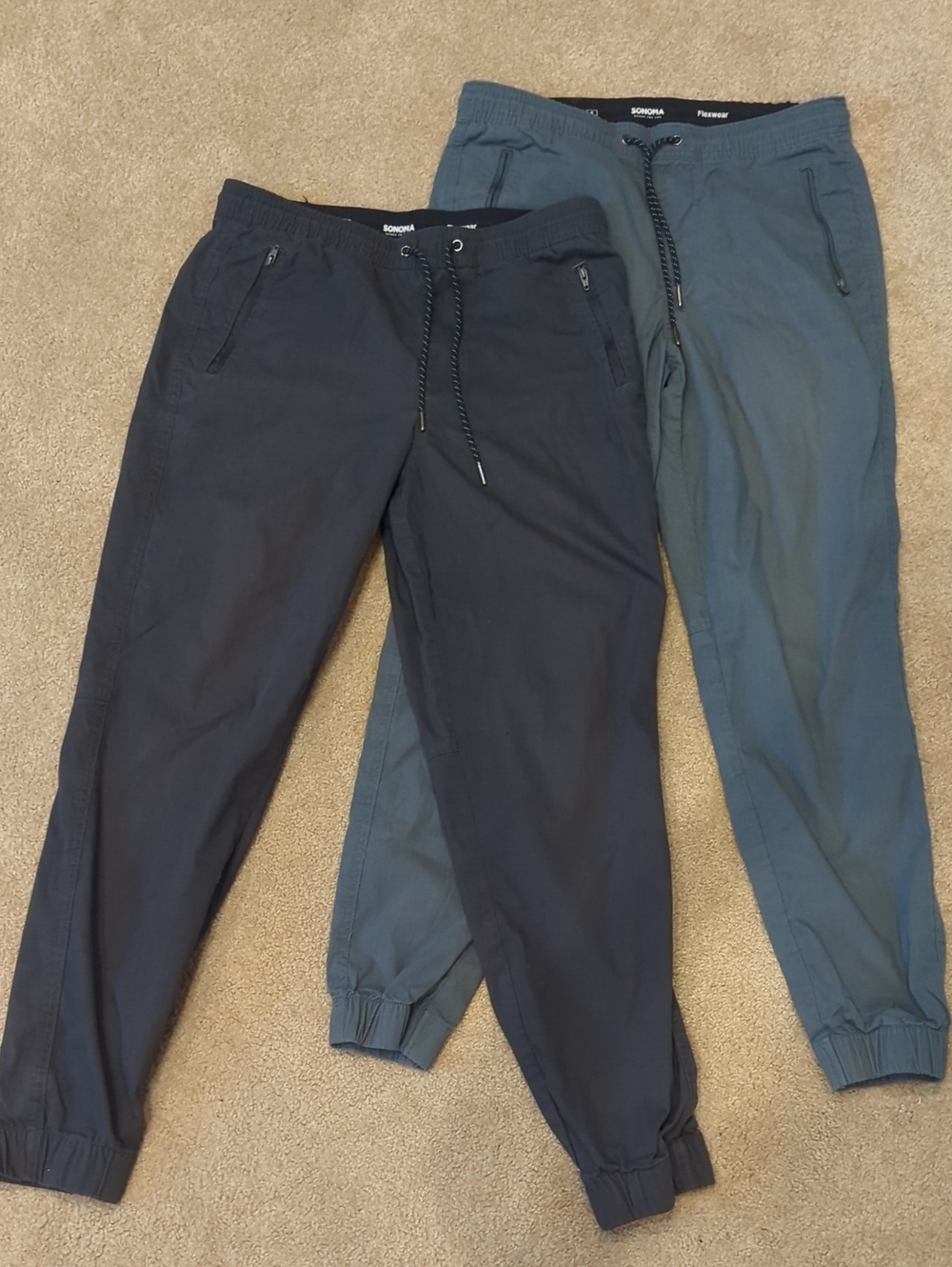 Sonoma Jogger Pants in Black and Slate Green